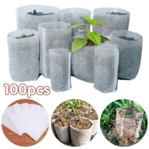 100-500Pcs Biodegradable Nursery Bag Plant Grow Bags Non-woven Fabric Seeds To Sow Flower Pots For Home Garden Accessories Tools