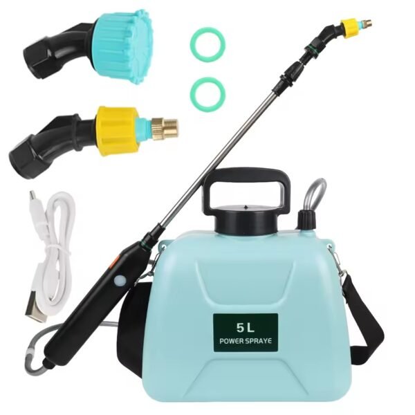 Electric Sprayer Automatic 5L Garden Plant Mister USB Rechargeable Irrigation Tool Watering Can With Spray Gun