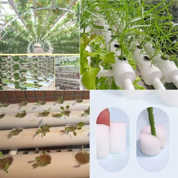 10PCS Hydroponic Planting Basket Soilless Cultivation Net Pots Plant Vegetable Growing Nursery Cup Sponge Fixator Container