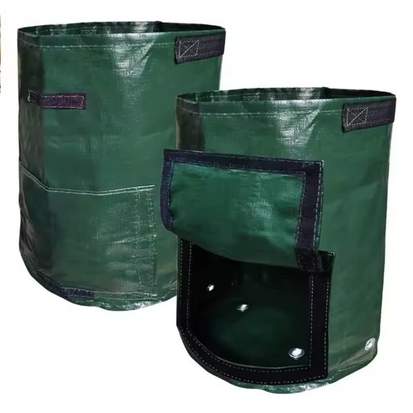 Garden Potato Grow Bag PE Fabrics Gardening Thicken Pot Vegetables Planter Tub with Handles and Access Flap