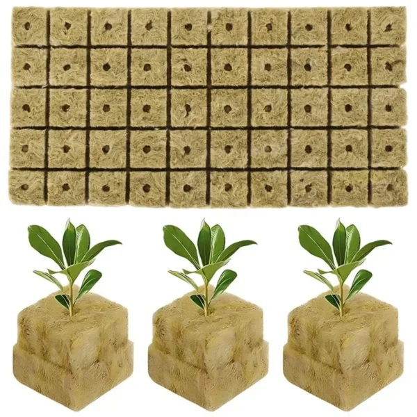 Sponge Block Starter Plugs Rock Wool Grow Cubes Seed Starters Planting Cubes Hydroponics Cuttings Plant Propagation Grow Supply