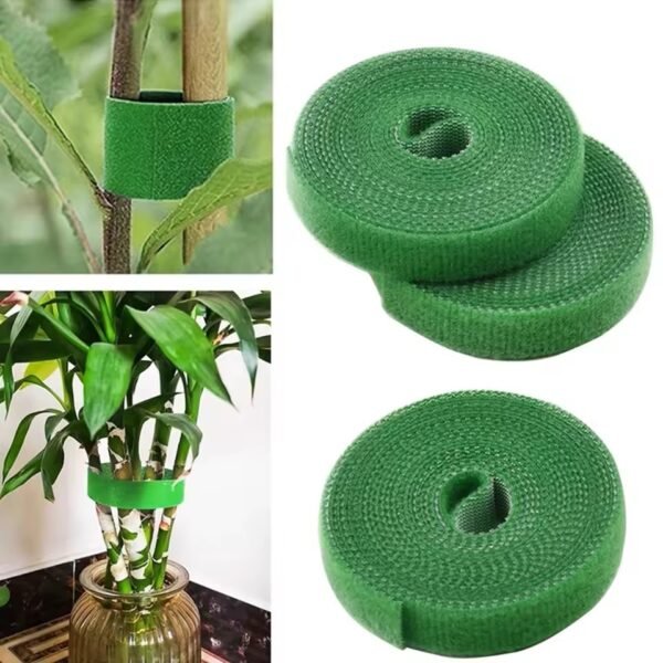 Self Adhesive Plant Nylon Cable Tie Green Adjustable Plants Hook Loop Support Garden Twine Bandage Reusable Fastener Tape Strips