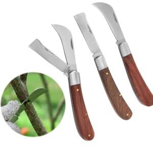 Garden Grafting knife Stainless Steel wood Handle Pruning Knife Grafting Tape Fruit Trees tools Gardening Grafting Tool