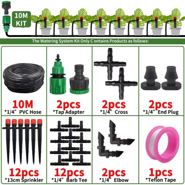 Garden Drip Irrigation Automatic Watering System Kit - Image 5