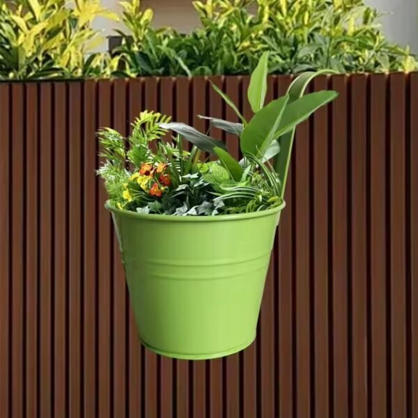Metal Flower Pot with Detachable Handle